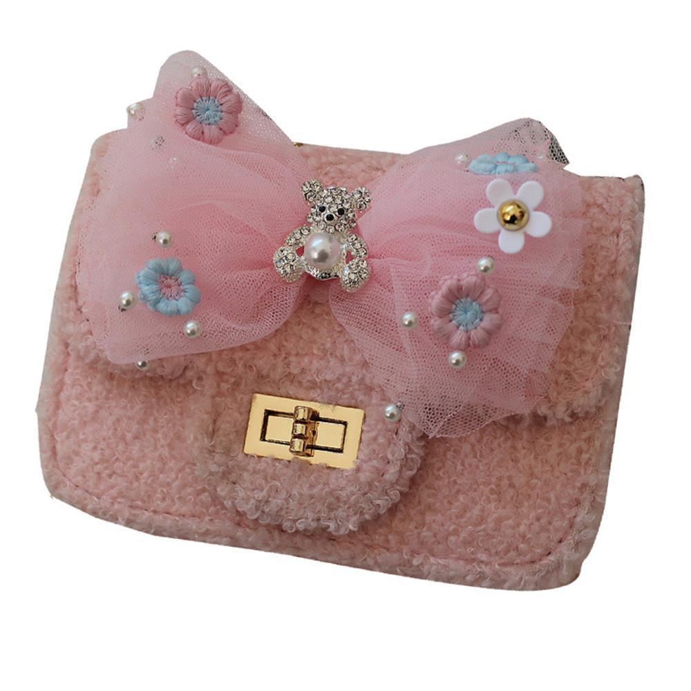 Kids Mini Purses and Handbags Cute Girls Princess Gift Messenger Bag Little Girl Party Bow Purse Baby Shoulder Bag