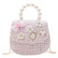 Korean Style Kids Purses and Handbags Girls Mini Pearl Crossbody Bags Cute Baby Small Coin Pouch Money Clutch Bag