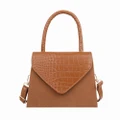 Scrub Pu Leather Shoulder Handbag Female Daily Alligator Print Messenger Solid Bag Fashion Exquisite Shopping Bag