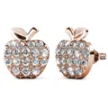 Stunning Apple Stud Earrings Embellished With SWAROVSKI® crystals