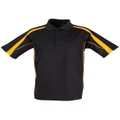 PS53 Sz M LEGEND Polyester Cotton Men's Polo Shirt Black/Gold