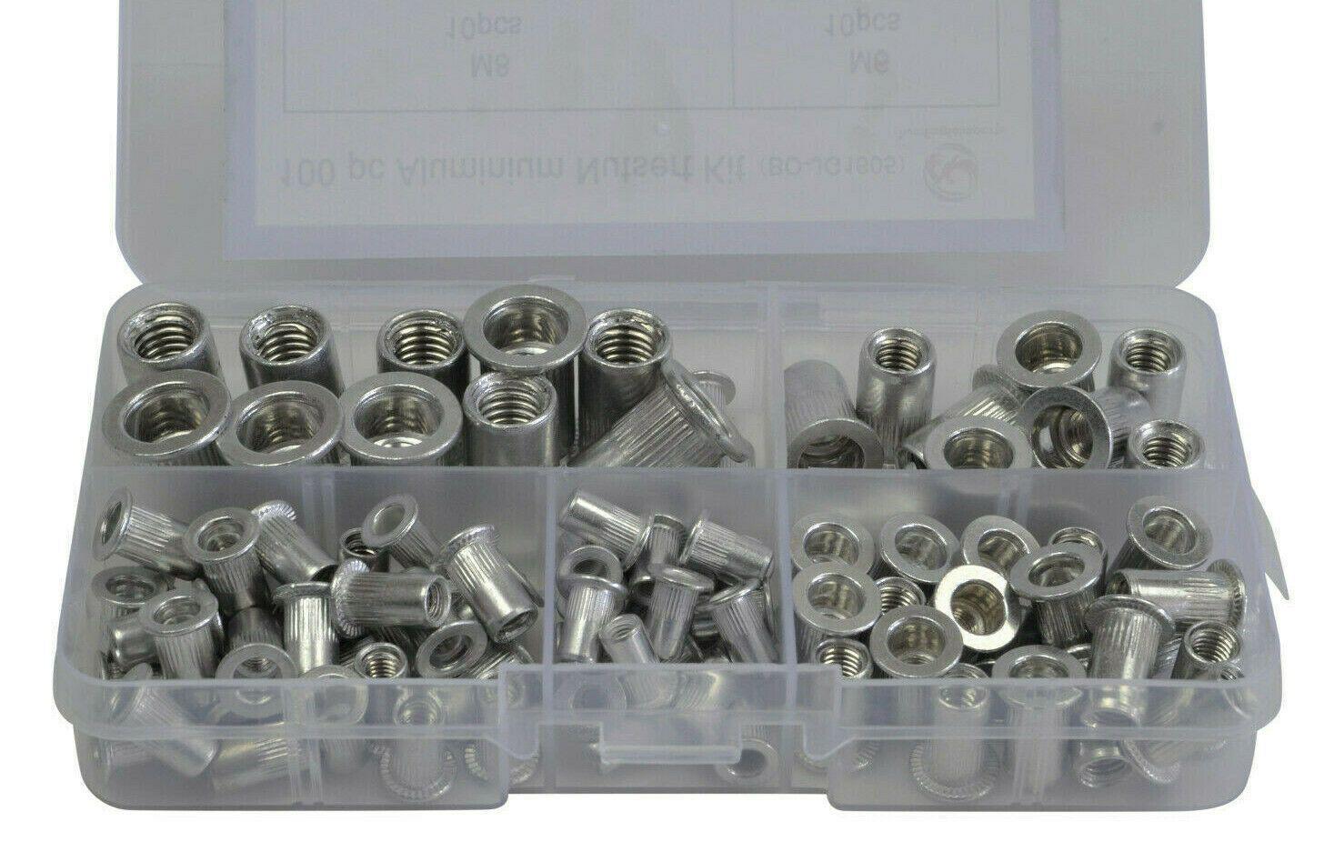Twin Eagle Imports Imperial Helicoil 100pc Aluminium Nutserts Grab Kit