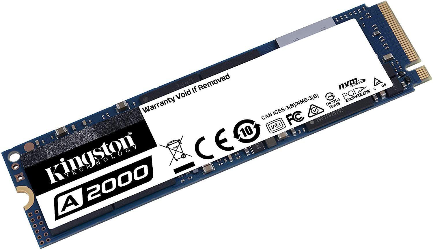 SSD NVME Kingston 500GB A2000 M.2 2280 PCI Internal SSD SA2000M8/500G up to 2000MB/s