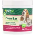 petnc NATURAL CARE Clean Ear Cleansing Pads for Cats & Dogs Cleans & Disolves Wax Build Up, 90 Pads