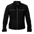 AU Fashion Men's Suede Leather Jacket