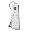 Belkin BSV604AU2M 6 OUTLET SURGE PROTECTO R WITH 2M CORD WITH 2 USB PORT S 2.4A 1 Year