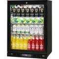 Black Commercial Glass 1 Door Bar Fridge With Energy Efficient Parts And Operation