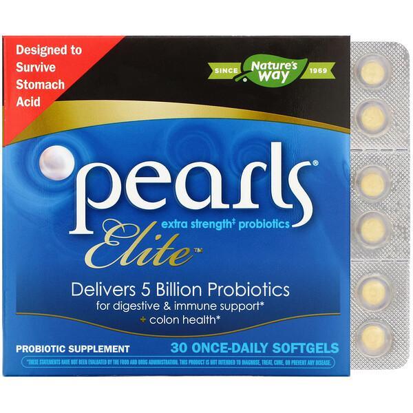Nature's Way Pearls Elite Extra Strength Probiotics 30 Once-Daily Softgels