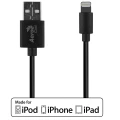 Apple MFI Certified 8 Pin Lightning to USB Cable 1M - Black -AeroCool Branded