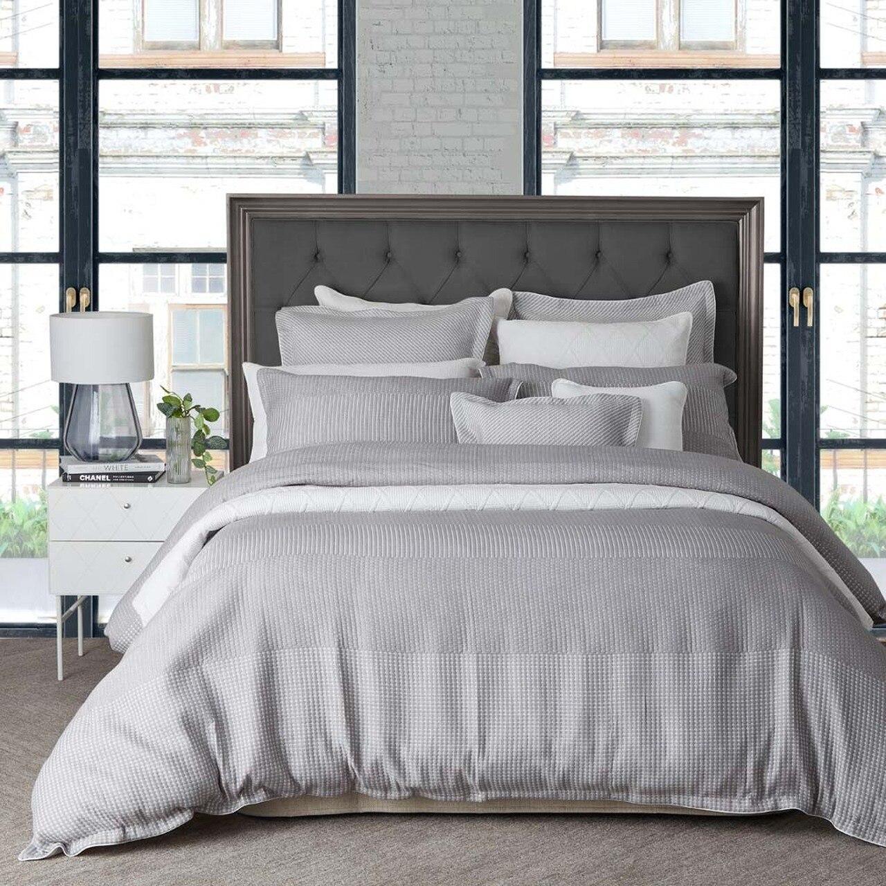 Private collection Tier Silver Duvet Doona Quilt Cover Set - King Size