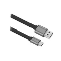Sansai 1.2m Universal Type-C to USB-A Sync Charging Cable for Samsung S21 Black
