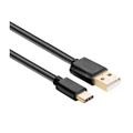 Sansai 2.4m USB-C to USB-A Data Transfer Charging Cable for Samsung S21 Black