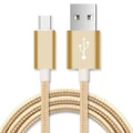 Astrotek 2m Micro USB Data Sync Charger Cable Cord Gold Color for Samsung HTC Motorola Nokia Kndle Android Phone Tablet Devices AT-USBMICROBG-2M
