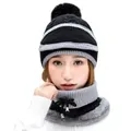 GoodGoods Winter Beanie Ski Cap + Warmer Snood Tube + Knit Mask Face Cover Set(Black)