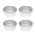 4pcs 4inch Alloy Cake Pan Round Cake Mold Non-stick Baking Mould with Removable Bottom