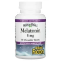 Natural Factors Stress Relax, Melatonin Sleep & Wake Cycle Support, 5mg, 90 Chewable Tablets