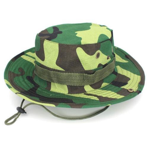 GoodGoods Boonie Wide Brim Military Sun Hat Camo Fishing Hiking Hats(Light Green Chino Camo)