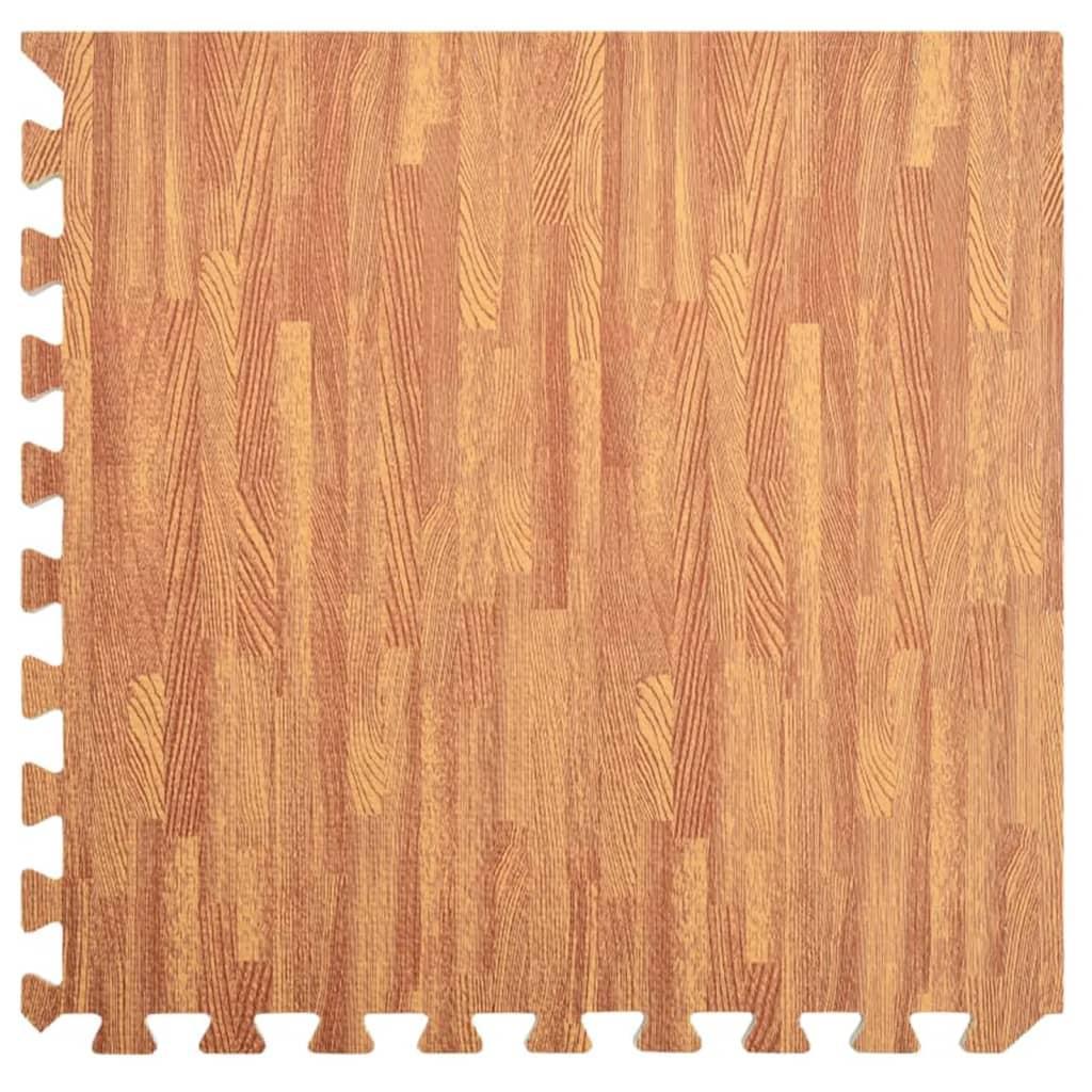 Floor Mats 12 pcs Wood Grain 4.32 m² EVA Foam vidaXL