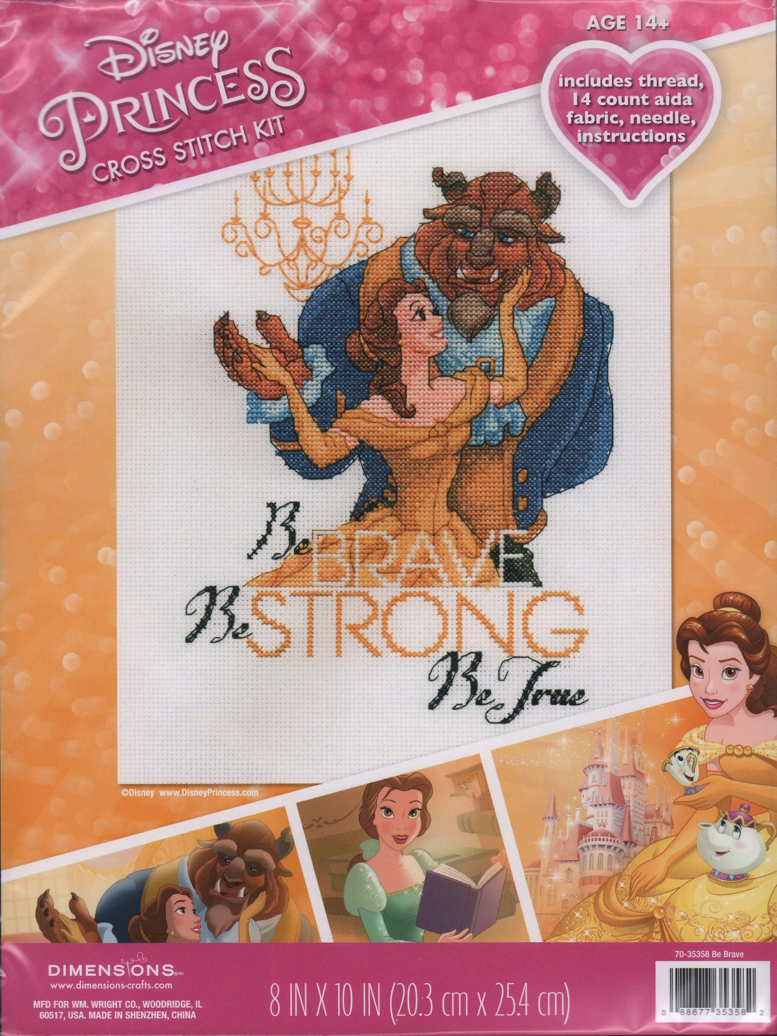 Disney Princess, BE BRAVE Counted Cross Stitch Kit, 70-35358 by Dimensions