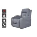 Advwin Recliner Chair Power Lift Massage Chair Sofa Fabric (Grey)
