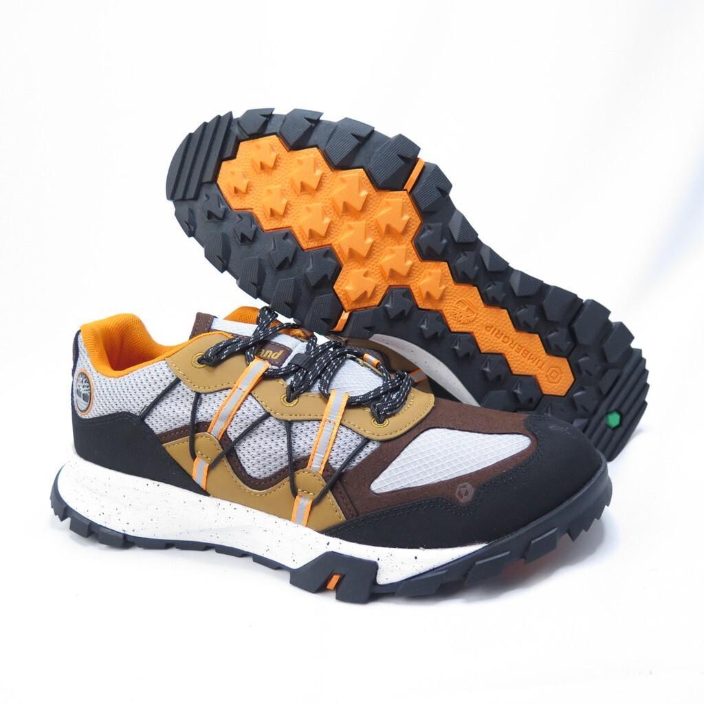 Timberland Mens Garrison Trail Hiking Sneakers Shoes Trekking Runners - Grey Mesh/Brown - US 8