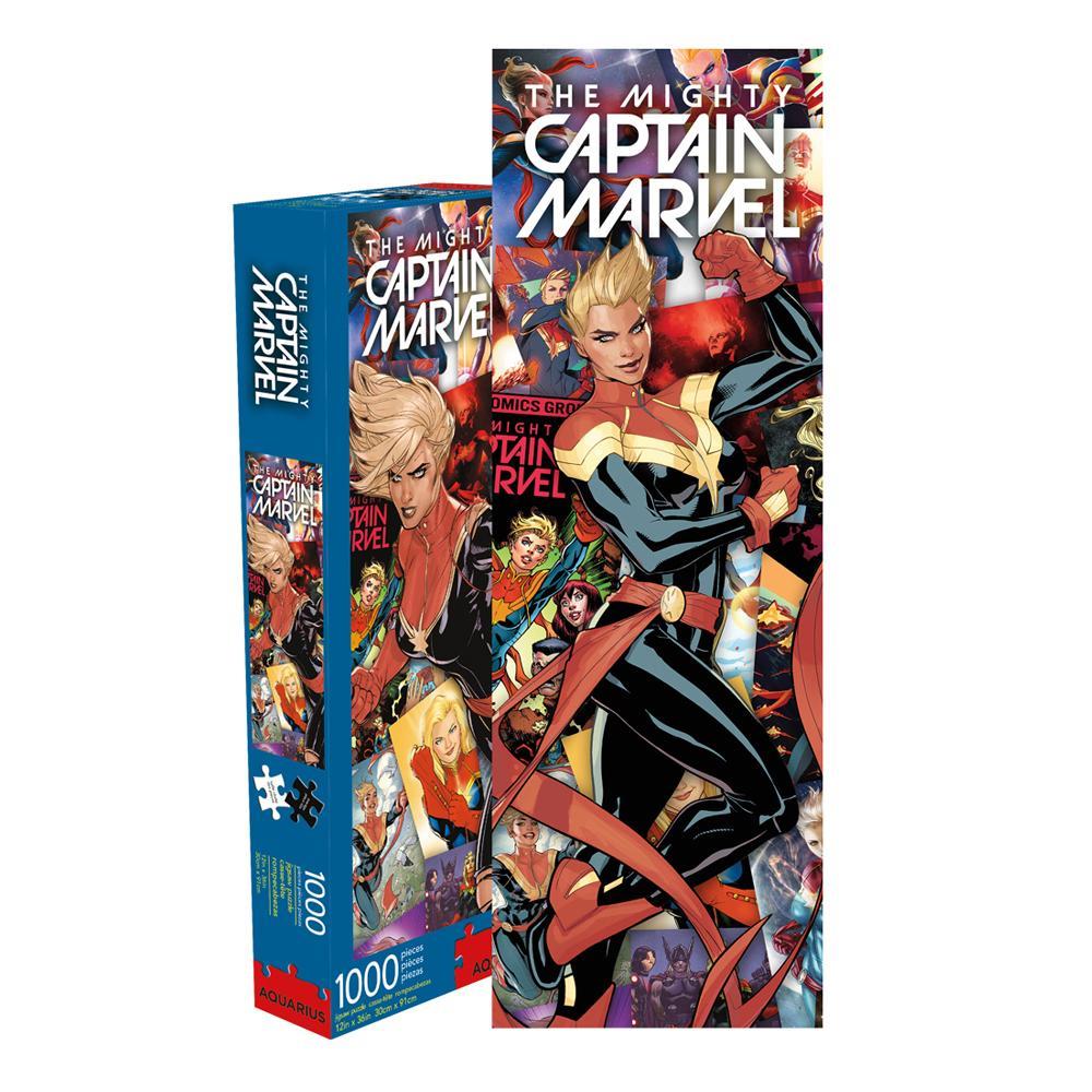 1000pc The Mighty Captain Marvel Slim 14y+ Kids Jigsaw Puzzle 30 x 91 cm