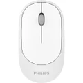 Philips SPK7314 (M314) Wireless Mouse, Ambidextrous, Quiet, Slim Optical Mouse - White