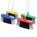 New Edco 10419 Economy Household Broom With Handle - Assorted Carton (4 Sets)