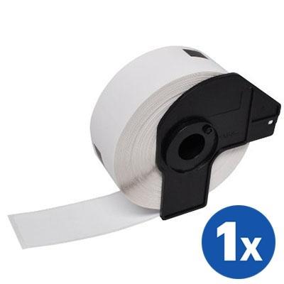Brother DK-11201 DK11201 Generic Black Text on White 29mm x 90mm Die-Cut Paper Label Roll - 400 labels per roll
