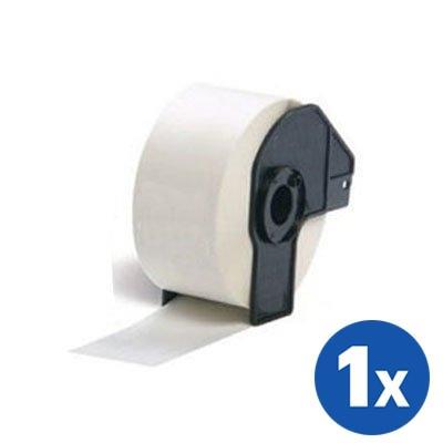 Brother DK-11208 DK11208 Generic Black Text on White Die-Cut Paper Label Roll 38mm x 90mm - 400 labels per roll