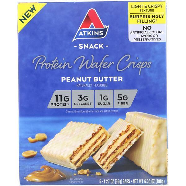 Atkins Protein Wafer Crisps Peanut Butter - 5 Bars (36g each)