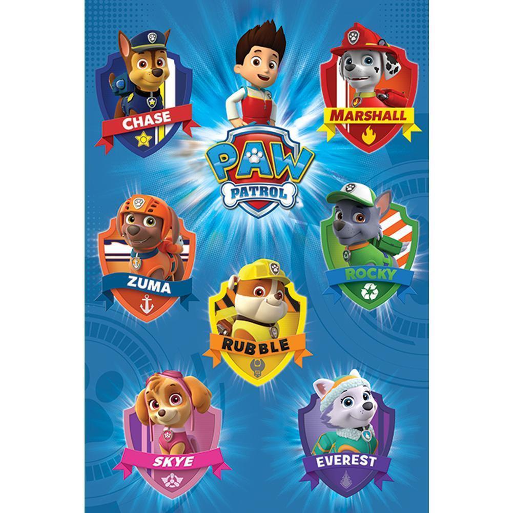 Paw Patrol Crest Poster (Multicoloured) (One Size)