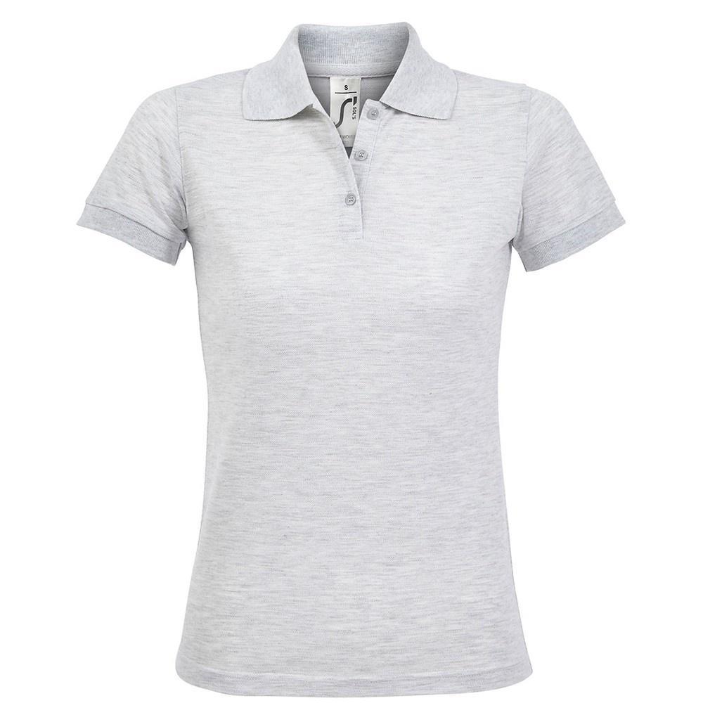 SOLs Womens/Ladies Prime Pique Polo Shirt (Ash) (L)