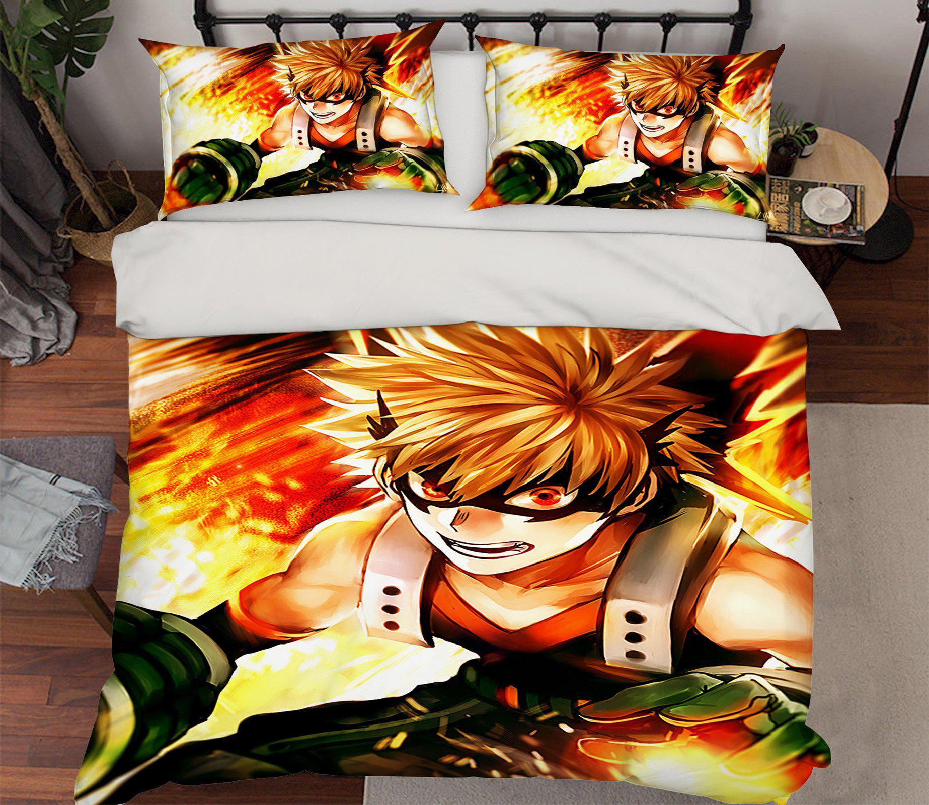 3D Bed Pillowcases Quilt My Hero Academia 21088 Anime Quilt Cover Set Bedding Set Pillowcases 3D Bed Pillowcases Quilt Duvet cover