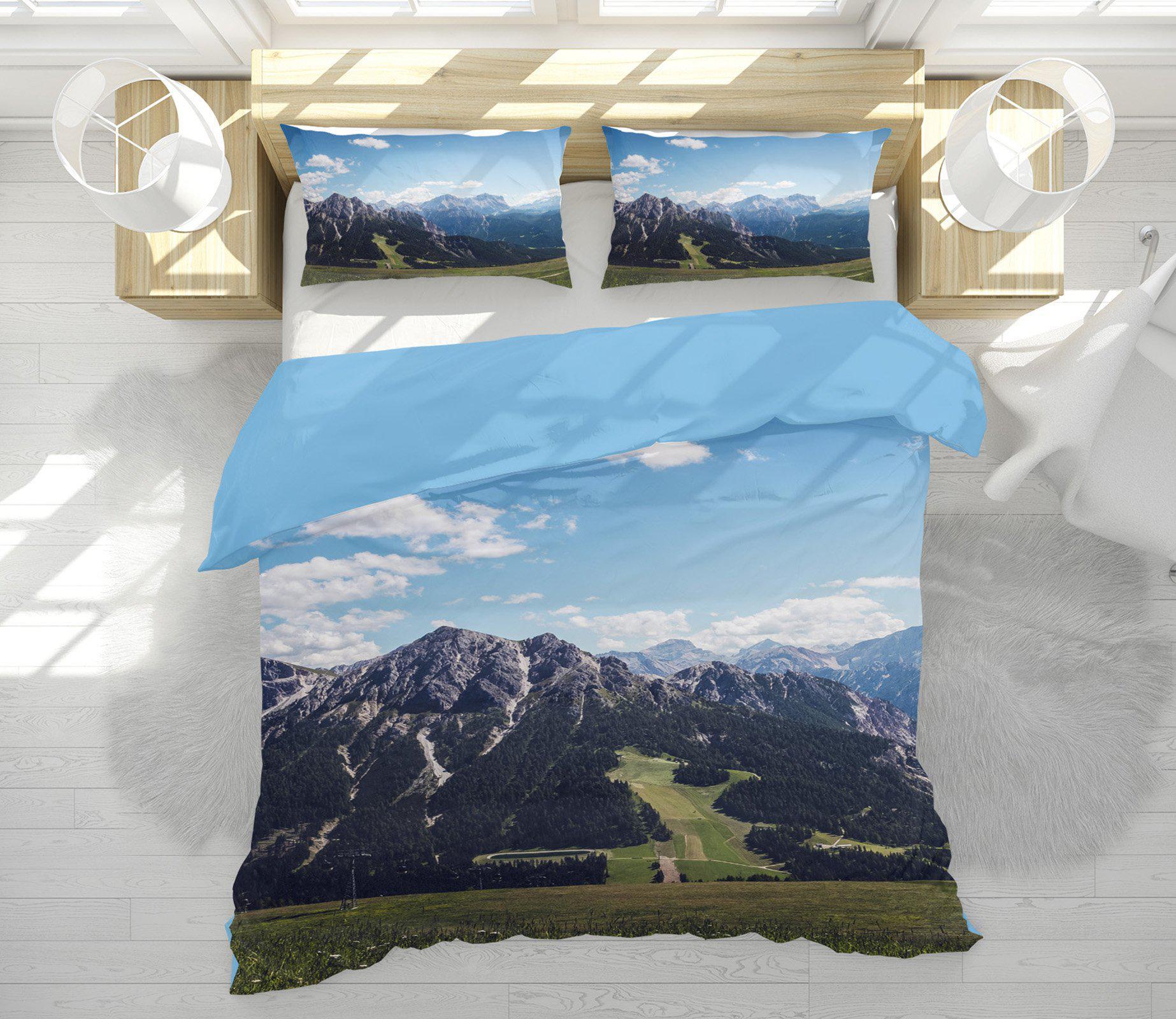3D Bed Pillowcases Quilt Mountains 19180 Quilt Cover Set Bedding Set Pillowcases 3D Bed Pillowcases Quilt Duvet cover