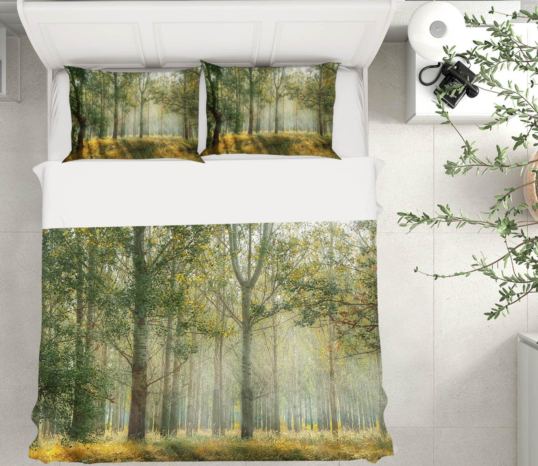 3D Bed Pillowcases Quilt Forest 19172 Quilt Cover Set Bedding Set Pillowcases 3D Bed Pillowcases Quilt Duvet cover