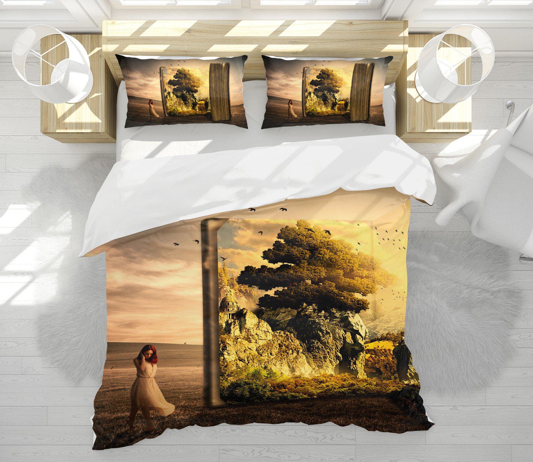 3D Bed Pillowcases Quilt Female Sea Tree 19130 Quilt Cover Set Bedding Set Pillowcases 3D Bed Pillowcases Quilt Duvet cover