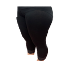 Merino Skins Womens Audrina Capri Legging Thermals Underwear Warm Winter - Black - 2XL