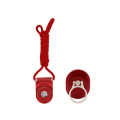 Creative 2 In 1 Mobile Phone Lanyard Set Detachable Mobile Phone Sling Rotating Ring Buckle Bracket-Red