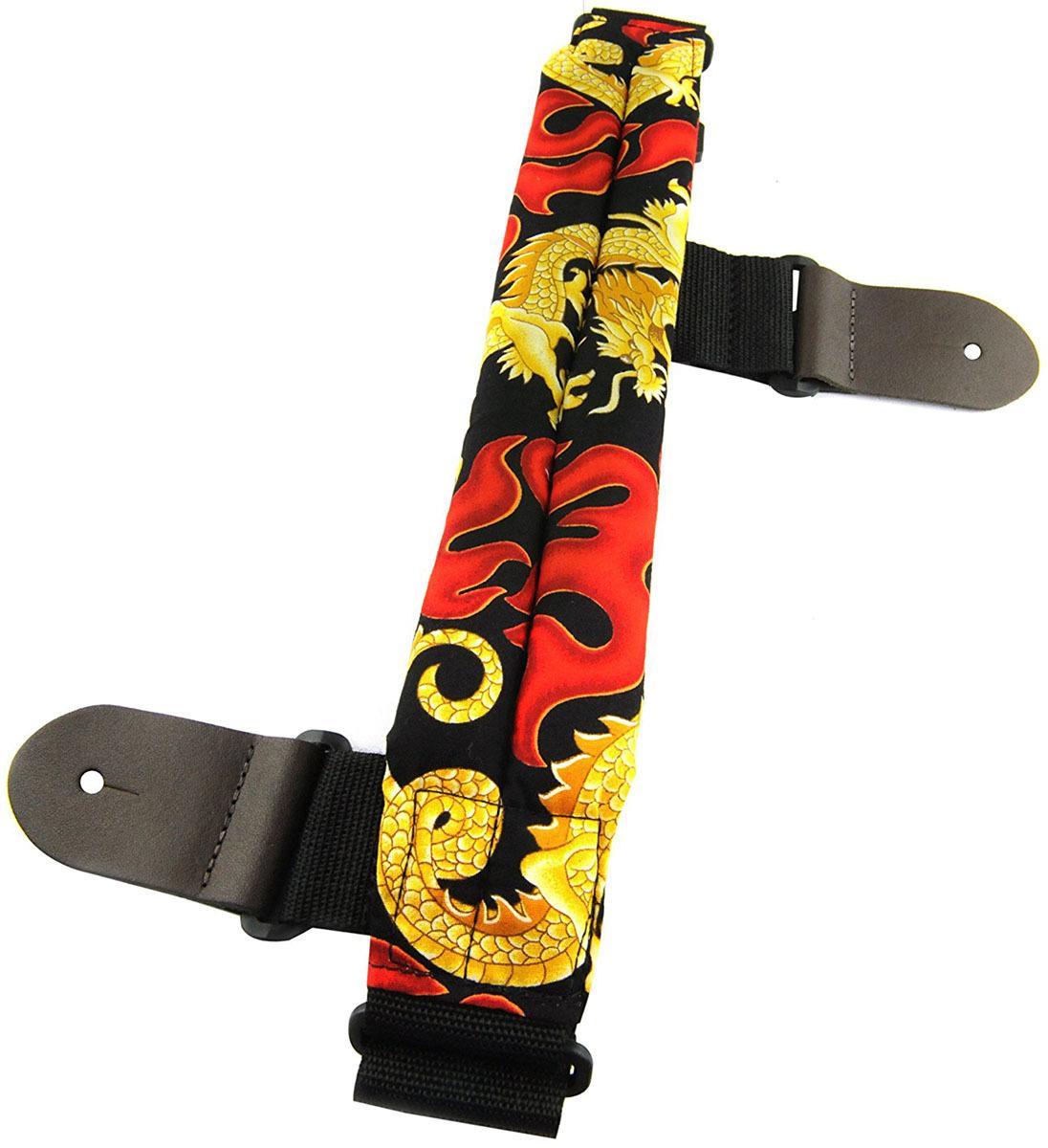 Perri's Tough Nylon Guitar Straps with Shoulder Pad and Leather Ends [Model: 001]