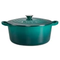 Baccarat Le Connoisseur Limited Edition Cast Iron Round French Oven /6.3L 29cm/6.3L - Teal