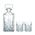 Nachtmann Noblesse 3 Piece Crystal Whisky Decanter & Tumbler Set Size 750ml/324ml