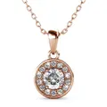 Queen of Sparkle Pendant Necklace in Rose Gold Embellished with Crystals from Swarovski