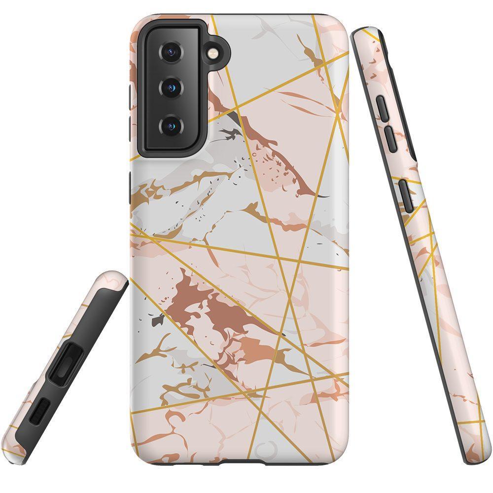 For Samsung Galaxy S21+ Plus Case Tough Protective Cover Marble Patterned