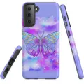 For Samsung Galaxy S21 Case Tough Protective Cover Butterfly Enchanted