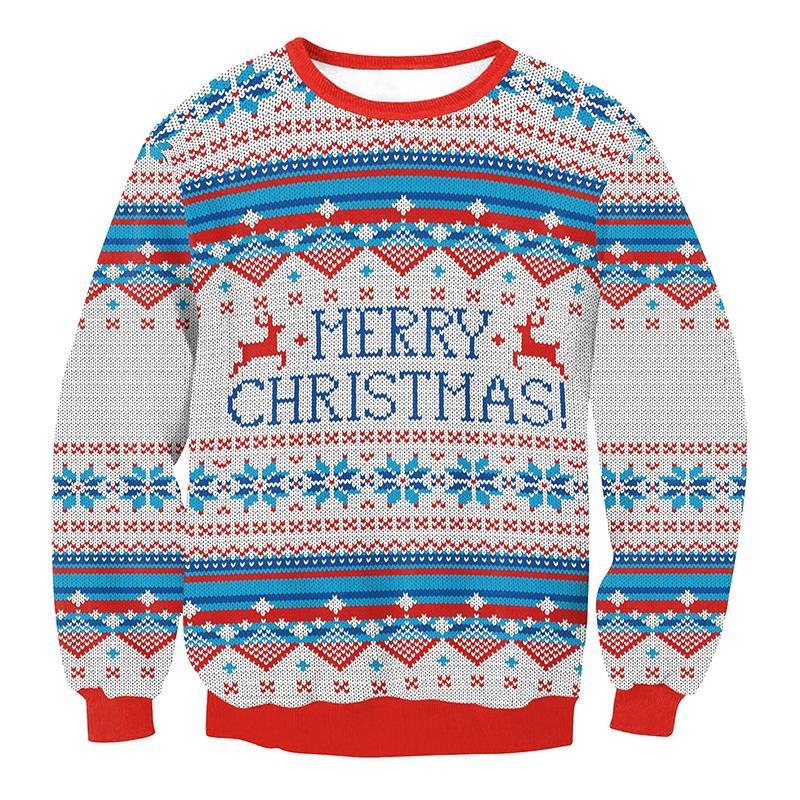 GoodGoods Christmas Sweater Sweatshirt Jumper Hoodies T-Shirts Tops(MERRY CHRISTMAS,L)