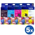 20 Pack Original Brother LC-77XL LC77XL High Yield Ink Combo [5BK+5C+5M+5Y]