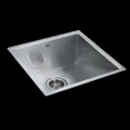 BRIENZ Stainless Steel Kitchen Sink - 440mm Single Bowl Square Corners - Under/Top Mount - 1.0mm Thick