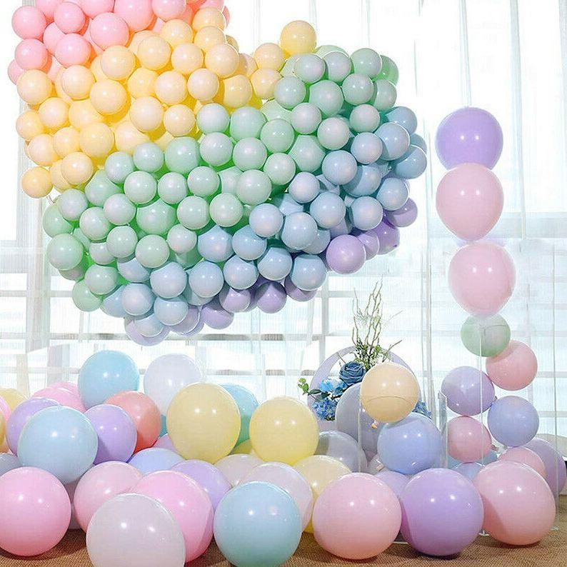 100PCS 25cm/10" Ultra Thick Macaron Candy Pastel Latex Balloons Birthday Wedding Party