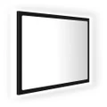 LED Bathroom Mirror Black 60x8.5x37 cm Acrylic vidaXL